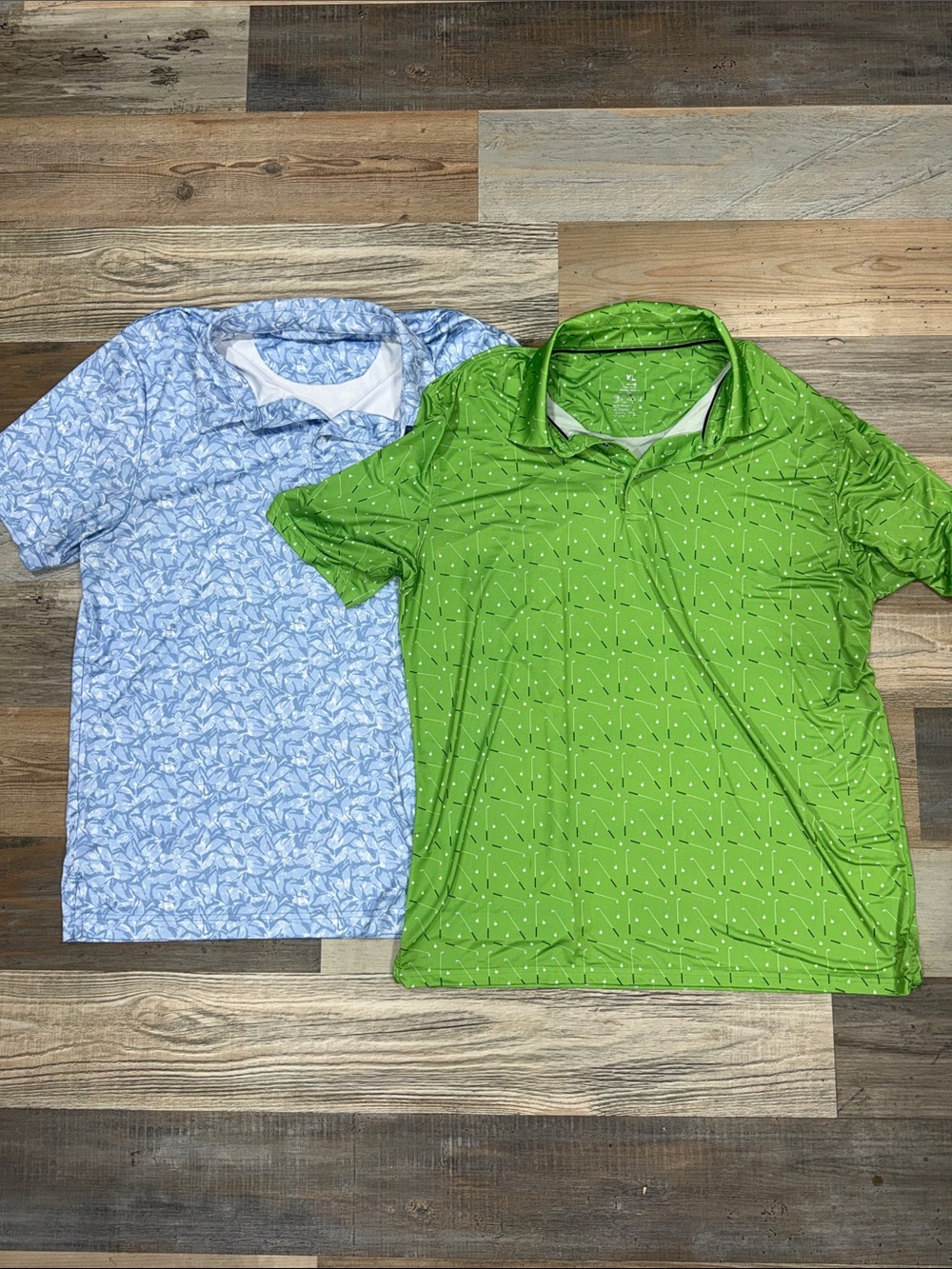 PGA Tour Men’s Polo Duo - Green & Light Blue